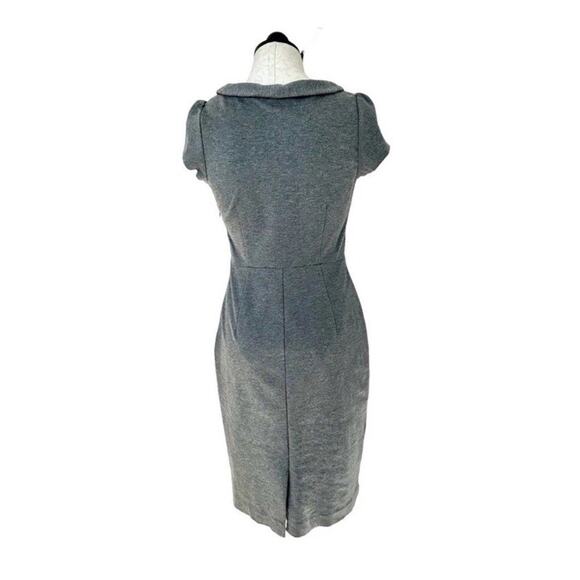 Boden Audrey Ponte Sheath Dress - 4 - Gray Classic Twee Office Carolyn Bessette - Picture 4 of 15